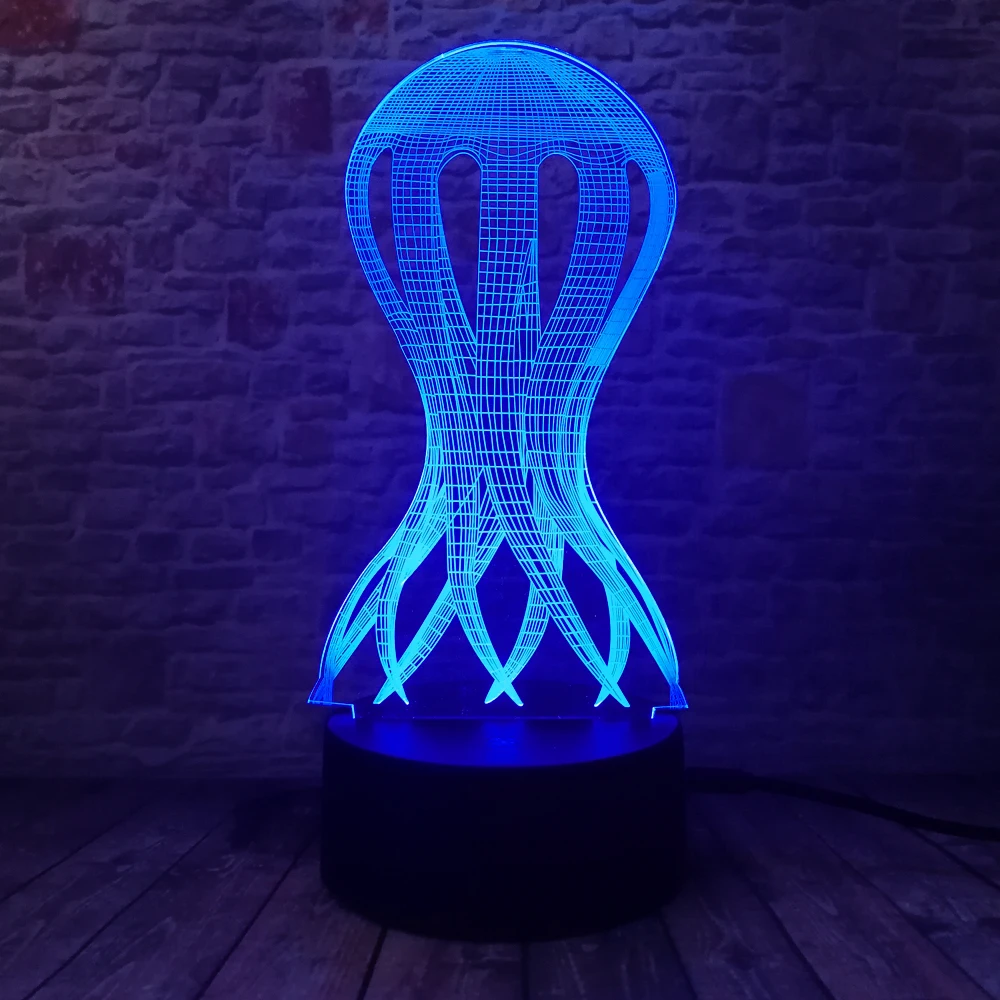 3D Светодиодная Люминесцентная 7 видов цветов с затемнением и градиентом ночник