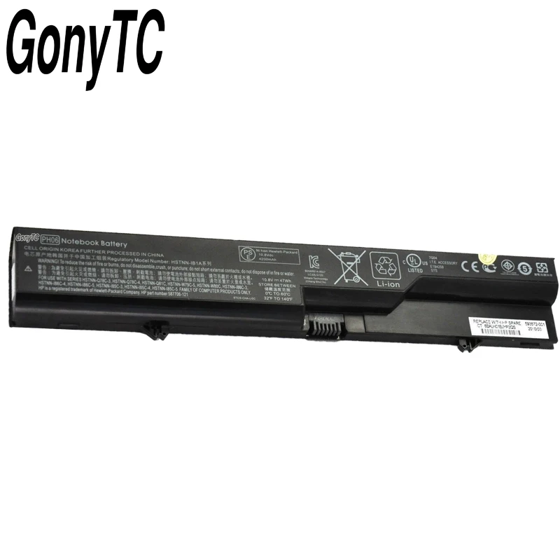 Оригинальный аккумулятор PH06 для HP ProBook 4325s 4320s 4321s 420 425s 4520s 4326s 4420s 4421s 4425 HSTNN LB1A 4525