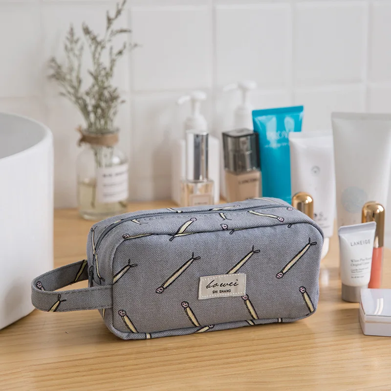 Милый вместительный тканевый чехол карандаш с персиковыми листьями органайзер