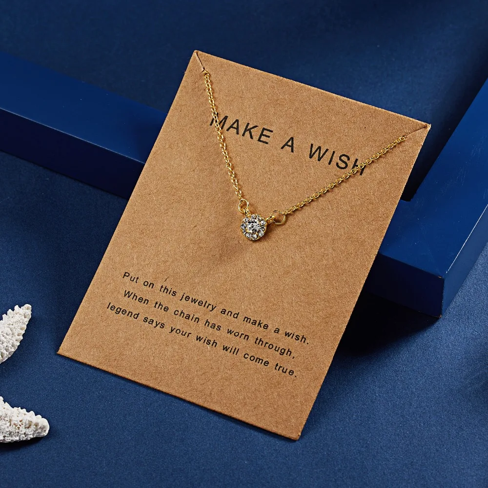 Новое Золотое короткое ожерелье-чокер Lucky Wish с ключицами и звёздным небом