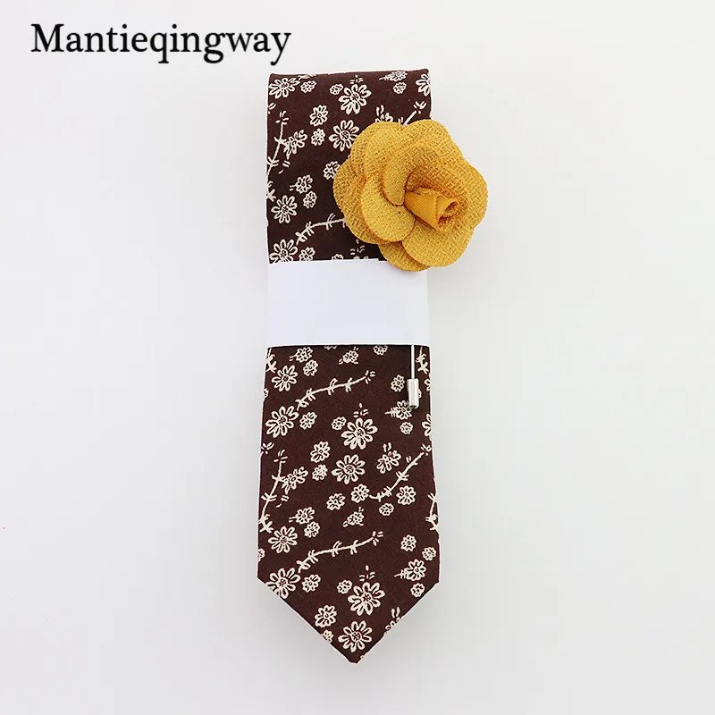 Mantieqingway 6 см Узкие галстуки для мужчин и женщин модные повседневные Цветочные Галстуки голубые галстуки Свадебный тонкий галстук-бабочка Gravatas аксессуары - Цвет: 030