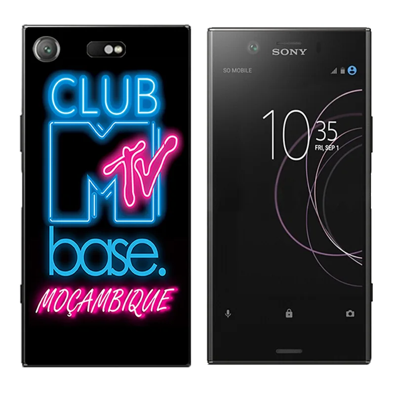 4.6' Cover for Sony Xperia XZ1 Compact Phone Cases Black Letters Printing Coque Z1 Soft Silicone TPU Shell |
