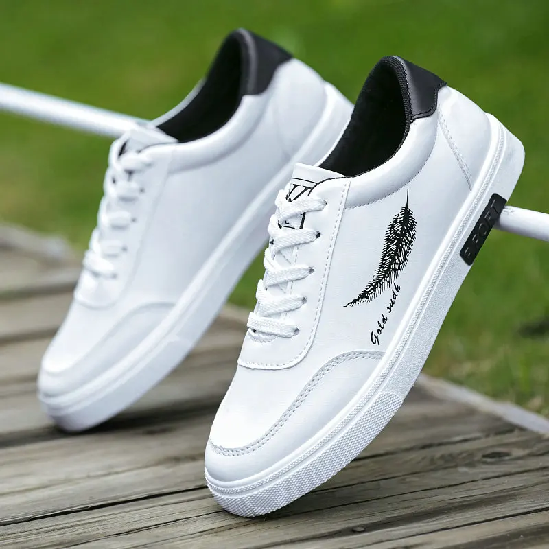 Male outdoor walking breathable leather Print Trainers shoes New brand mens Casual sneaker Canvas Shoes KA-03 | Обувь