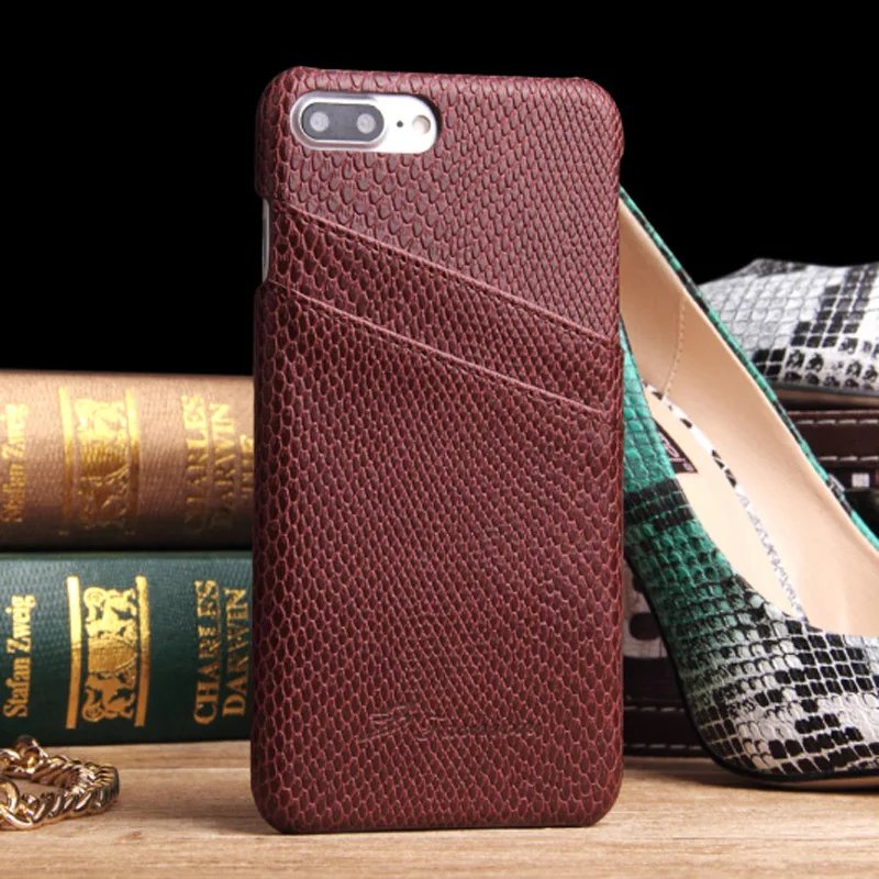 Новая кожаная задняя крышка для iphone 7 со змеиным узором чехол телефона бесплатная