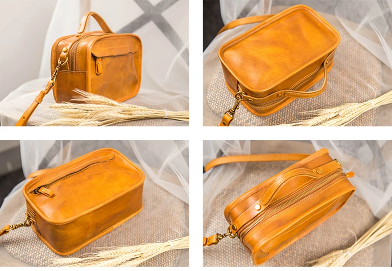 EUMOAN, Ретро стиль, ручная работа, кожаная маленькая квадратная сумка, повседневная сумка на плечо, мягкая маленькая сумка, сумка через плечо