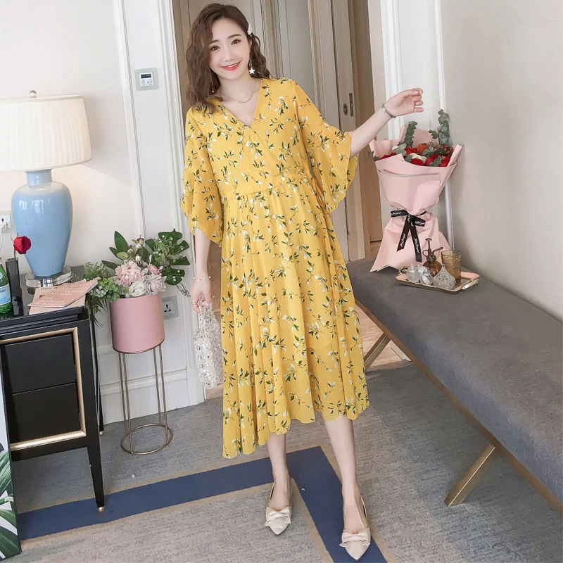 Платья для кормящих матерей с V-образным вырезом одежда грудного вскармливания