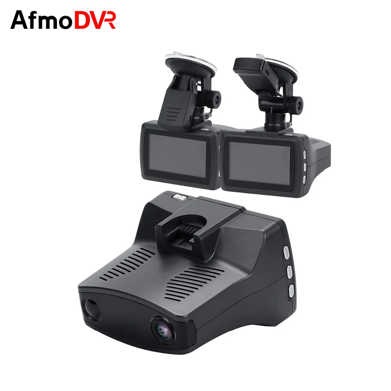AfmoDVR радар детектор Автомобильный dvr ADAS gps 3 в 1 русский язык и Голос 1080 P Full HD ночное