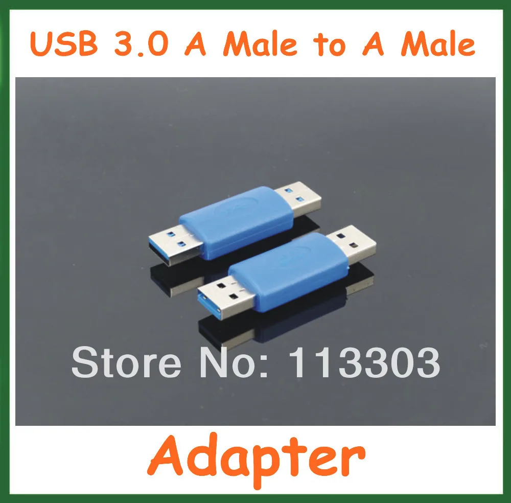 

1pc USB 3.0 A Male to Male Adapter USB3.0 AM to AM Connector Extender Converter