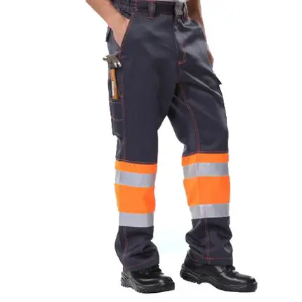 Orange Pants Мужская Двухцветная Рабочая куртка и брюки карго, рабочая куртка, рабочие брюки, защитный костюм с светоотражающими лентами 3M - Цвет: Orange Pants