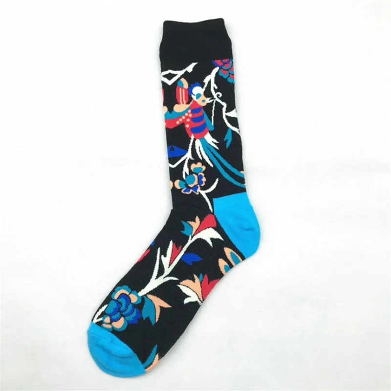51099 Moda Socmark, весна, Новое поступление, счастливые мужские носки, смешной цвет, уличная одежда, хип-хоп, геометрический узор, дизайнерские носки, подарок для мужчин - Цвет: 51099