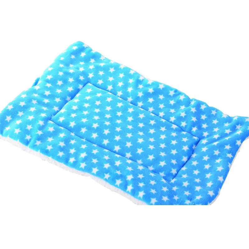Blue Star Pawstrip коралловый флисовый коврик для кровати собаки, подушка для щенка, теплые кровати для кошек, мягкое одеяло для домашних животных, плюшевое утолщенное зимнее собачье одеяло, кровати Cama Perro - Цвет: Blue Star