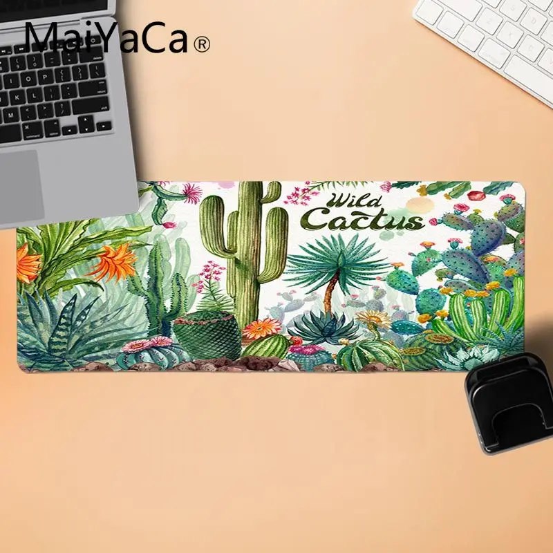 Lock Edge 30x80cm MaiYaCa кактус акварельные офисные мыши геймер Аниме Коврик для мыши Прочный мягкий резиновый Прямоугольный Коврик для мыши ПК компьютер ноутбук мышь коврик - Цвет: Lock Edge 30x80cm