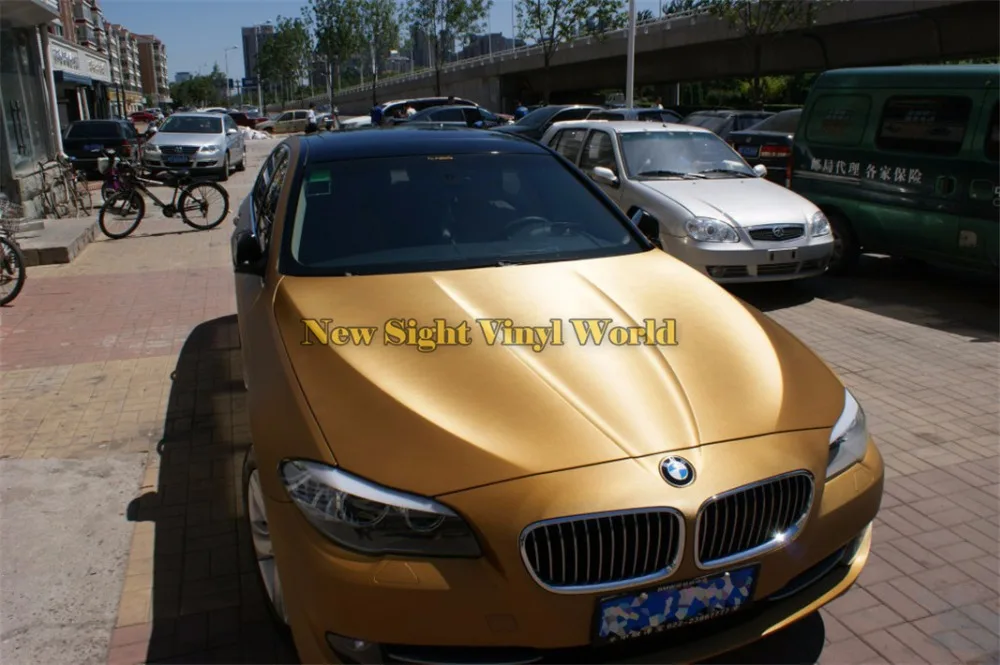 6 Colors Brushed Vinyl Film Car Wraps Metallic Wrapping Foil Phone Computer Cover Bubble Free Size: 1.52*30M |