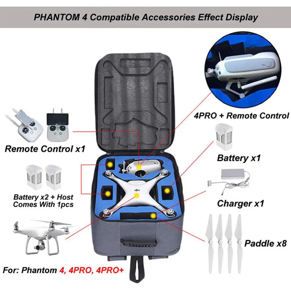 DJI Drones Phantom 3 Advanced RC рюкзак для квадрокоптера PHANTOM 4 чехол Универсальный