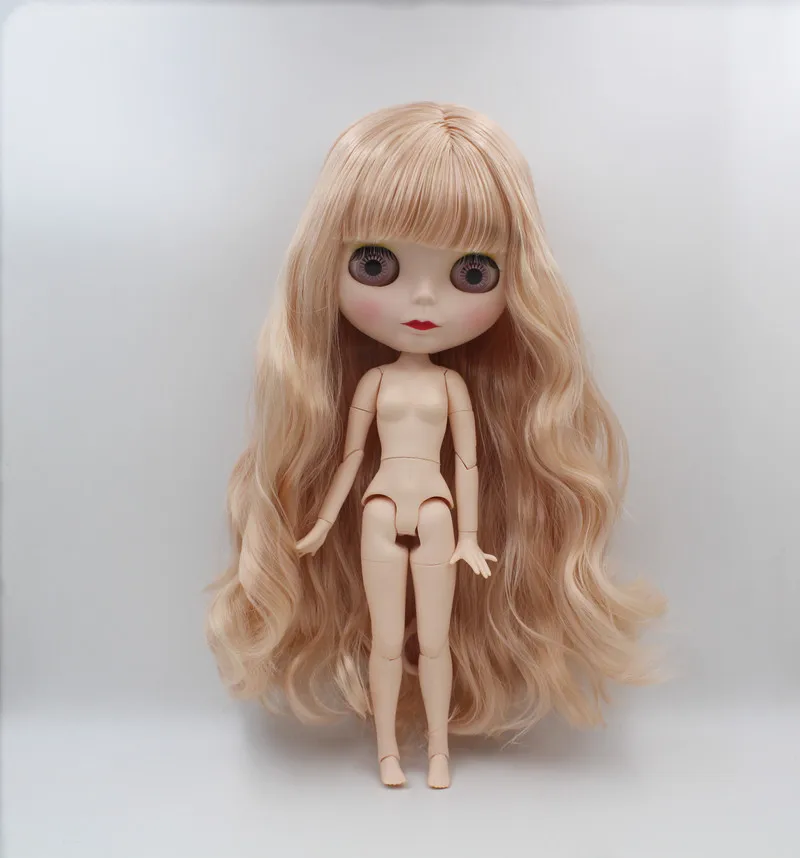 Кукла Blygirl Blyth светильник светло-желтая челка с кудрявыми волосами 1/6 обнаженные