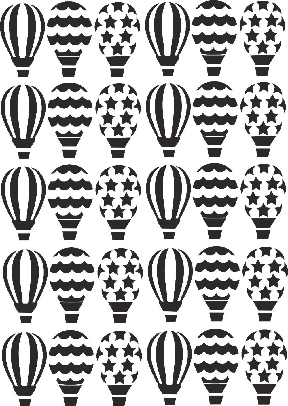 

Hot Air Balloon Vinyl Wall Stickers High Quality Hot DIY Art Wall Decal Decor Baby Kids Bedroom New Arrivals Poster SA991