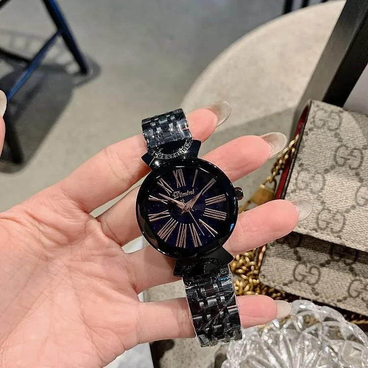 

2019 Fashion Top Designer Brand Luxury Watch Women Starry Sky Women Dress Watch Stainless Steel Roman Face Women Watches Quartz