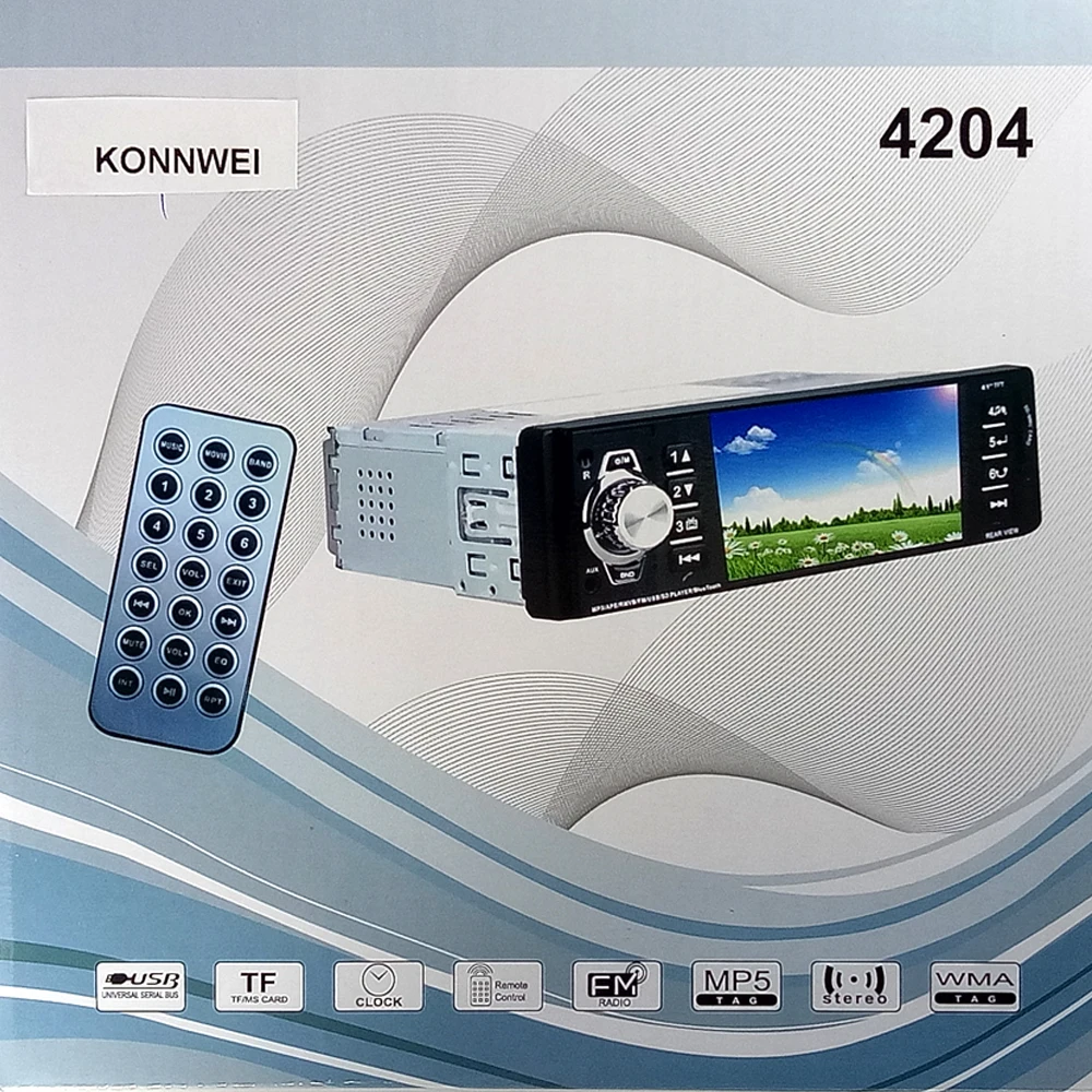 4,1 дюймов 1 Din HD Bluetooth стерео радио авто MP3 MP5 Аудио плеер Поддержка USB FM TF AUX камера заднего вида