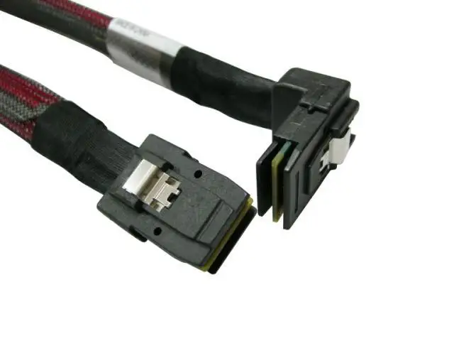 Кабель для передачи данных MiniSAS 36P-36P SFF8087-SFF8087 по вертикали 90 градусов 50 см