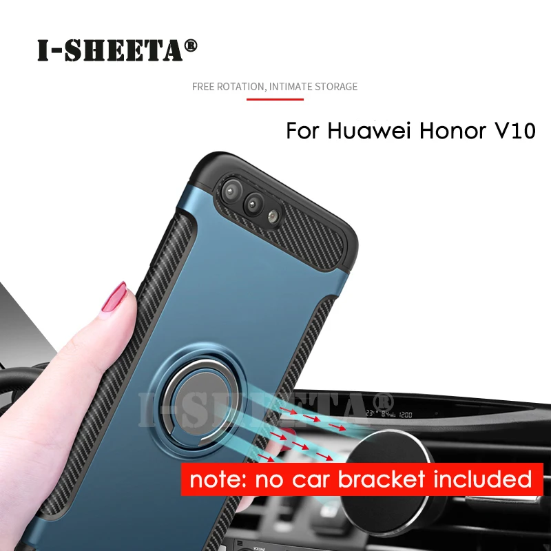 360 магнитный держатель кольца Подставка для Huawei Honor 10 Lite гибридный мягкий ТПУ +