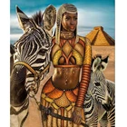 Египетская красота. Пирамида. 5D алмазная вышивка Зебра, Набор для вышивки крестиком сделай сам, квадратная 3D-картина