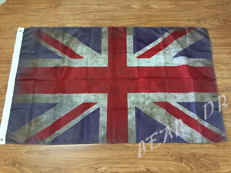 3x5ft высокое качество ручной работы винтажный Флаг Великобритании баннер флаг 90x150