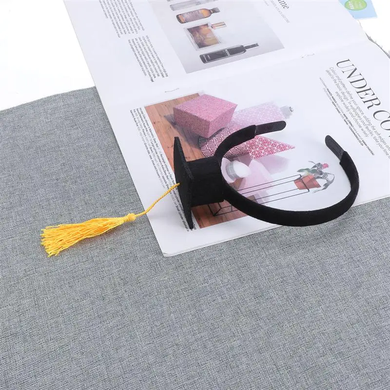 Мини Doctoral cap повязка для волос вечерние стереоскопический головной убор выпускные украшения реквизит для фото вечеринок