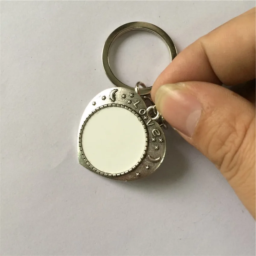 

blank heart keychains for sublimation fashion retro vintage key ring for love gift thermal transfer printing diy blank material
