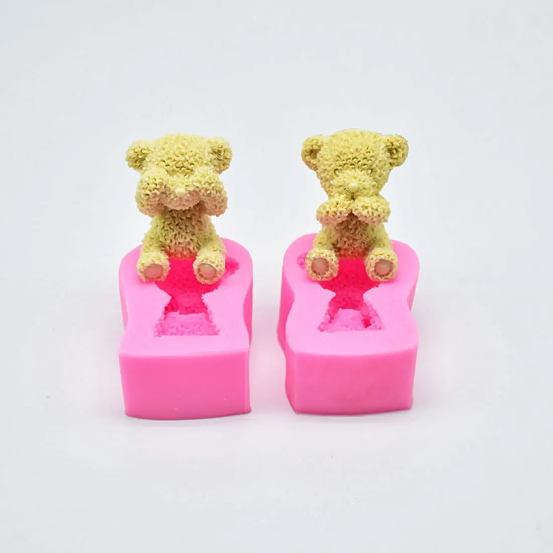 Sugarcraft новейшая силиконовая форма с милым медведем для украшения торта