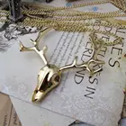 Модное винтажное длинное ожерелье с оленем, подвески, ювелирные изделия, подвески, ожерелья для женщин, ювелирные изделия
