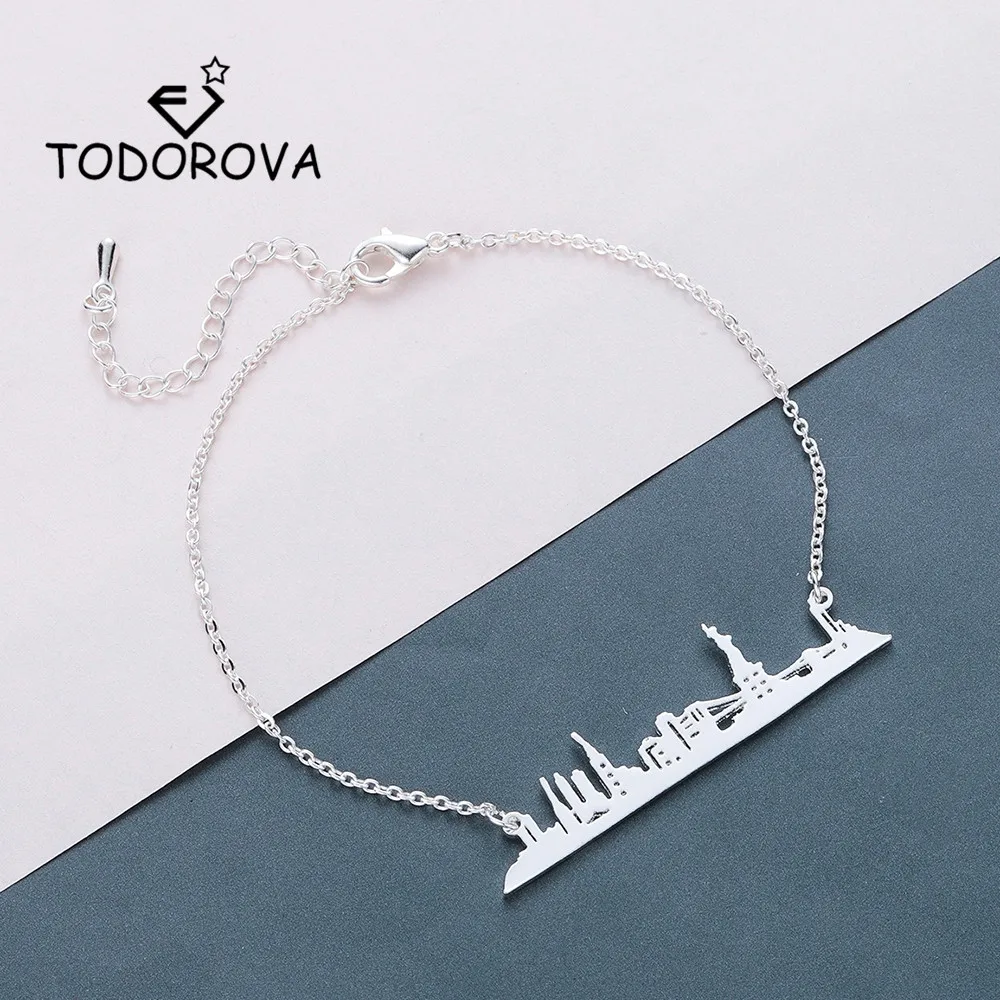 Мужской браслет Todorova Skyline New York City ювелирные изделия из нержавеющей стали розовое
