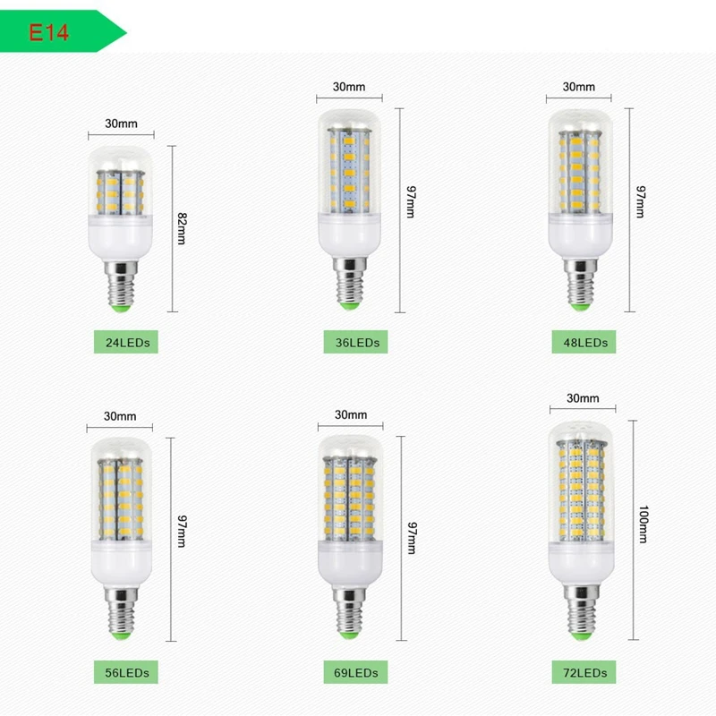 Светодиодная лампа E27 220 В 5730 SMD E14 Corn 24 36 48 56 69 72 LED s Lamp Bombillas светильник почки
