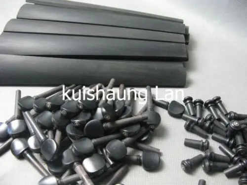 

25pcs ebony violin fingerboards+endpins,100 violin pegs #6400