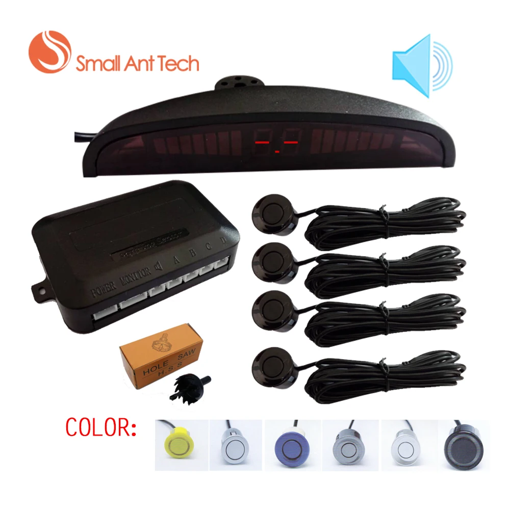 SmallAntTeach Универсальный Автомобильный светодиодный парковка Сенсор с 4 s