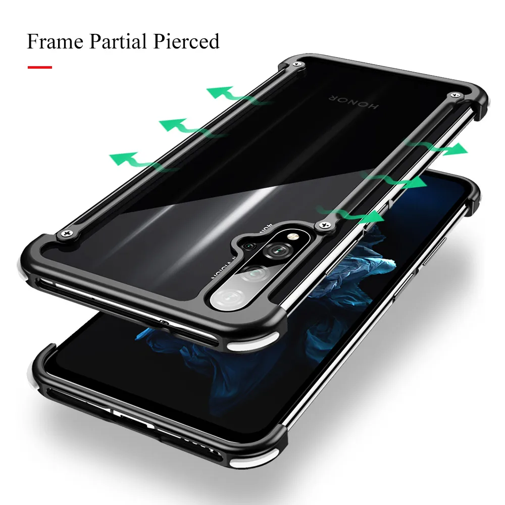 OATSBASF роскошные подушки безопасности металлический чехол для huawei Honor 20