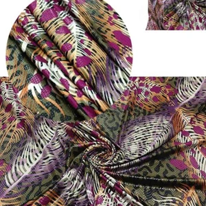 color 7 4 способа стрейч печати Корея трикотажная ткань платье Diy мягкая лайкра ткань - Цвет: color 7