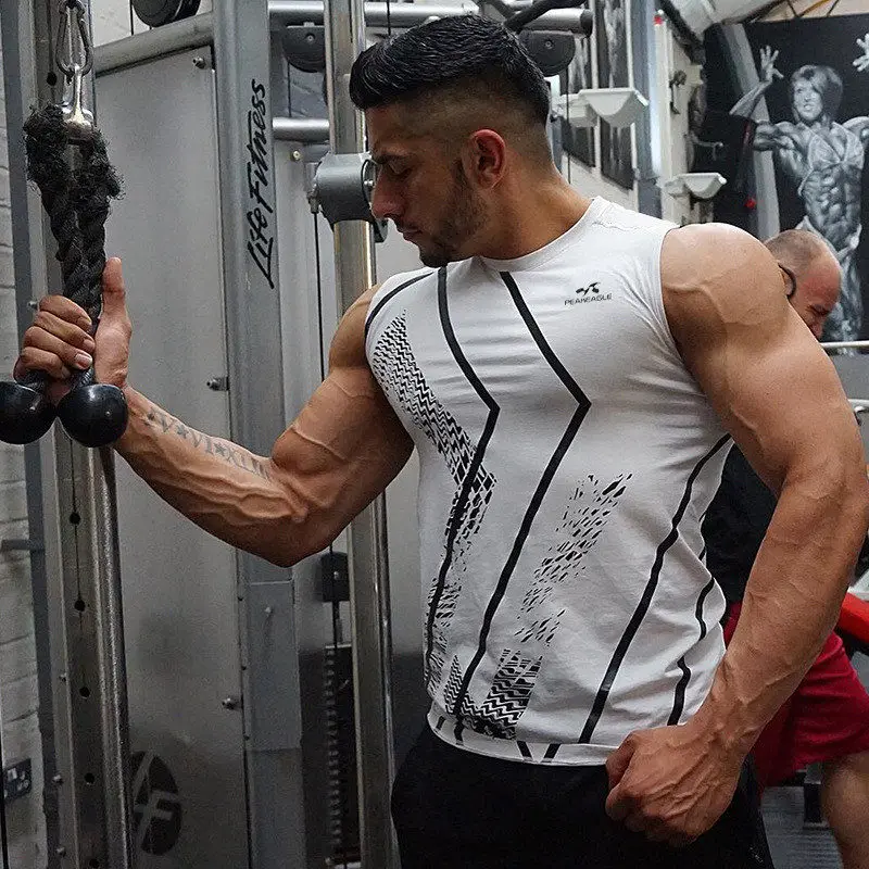 white MUSCULARITY, быстросохнущие мужские майки, топы для тренажерного зала, бодибилдинг, майка, мужская, для фитнеса, для мышц, дышащая, без рукавов, мужской жилет, толстовка - Цвет: white