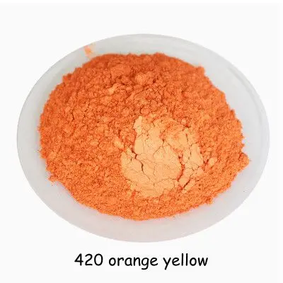 420 orange yellow 500 г/пакет горячая Распродажа Красный цвет перламутровый порошок слюдяной порошковый пигмент перламутровый порошок блестящий материал для украшения. DIY Тени для век - Цвет: 420 orange yellow