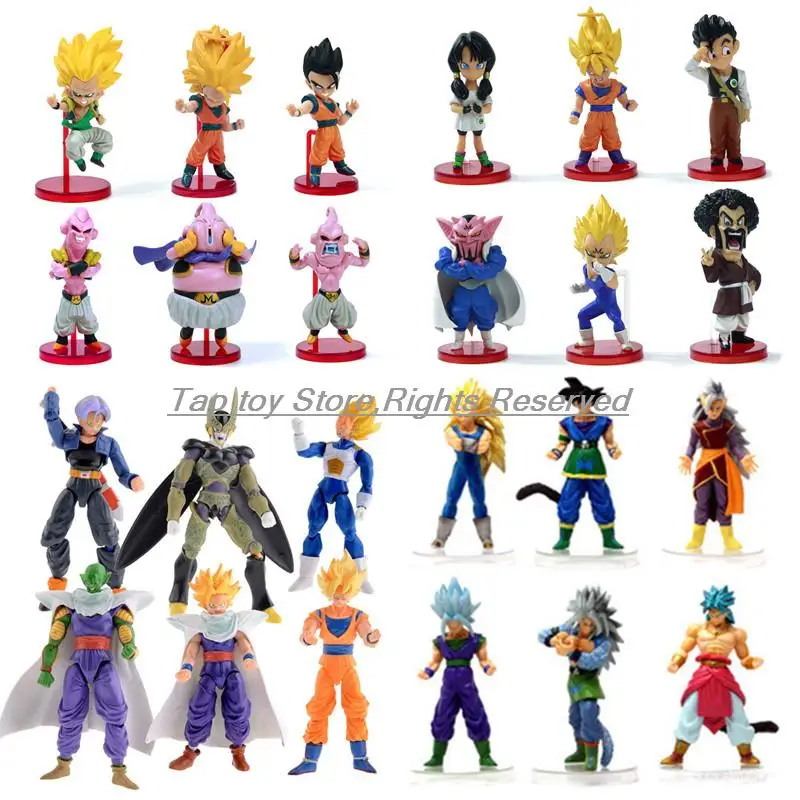 6 шт./компл. Dragonball Z Dragon ball DBZ Goku Son Gohan Gotenks Vegeta Trunks Cell Buu Hercule Frieza Piccolo фигурка