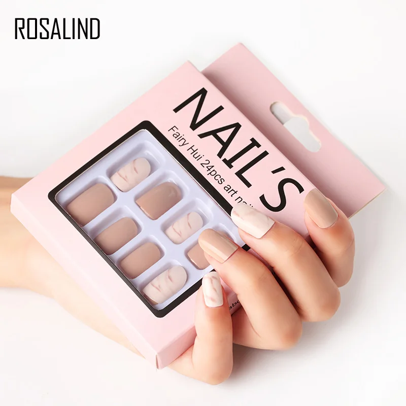 N5288 Накладные ногти ROSALIND для наращивания ногтей полное покрытие матовые накладные акриловые накладные ногти для маникюра - Цвет: N5288