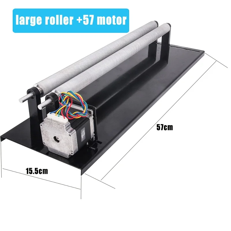 large roller 57motor Лазерная машина с вращающейся осью двигателя 57/42/два ролика роторного или цилиндрического ролика вращающаяся бутылка/чашка для лазерной гравировки - Цвет: large roller 57motor
