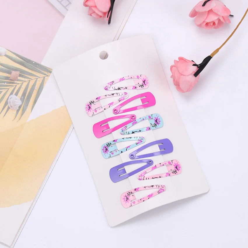 3H 10PCS/Set New Lovely Heart Type Metal Candy Color Girls Hairpins Hair Clip Kids Headwear Children Accessories Baby BB Clips - Цвет: 3H