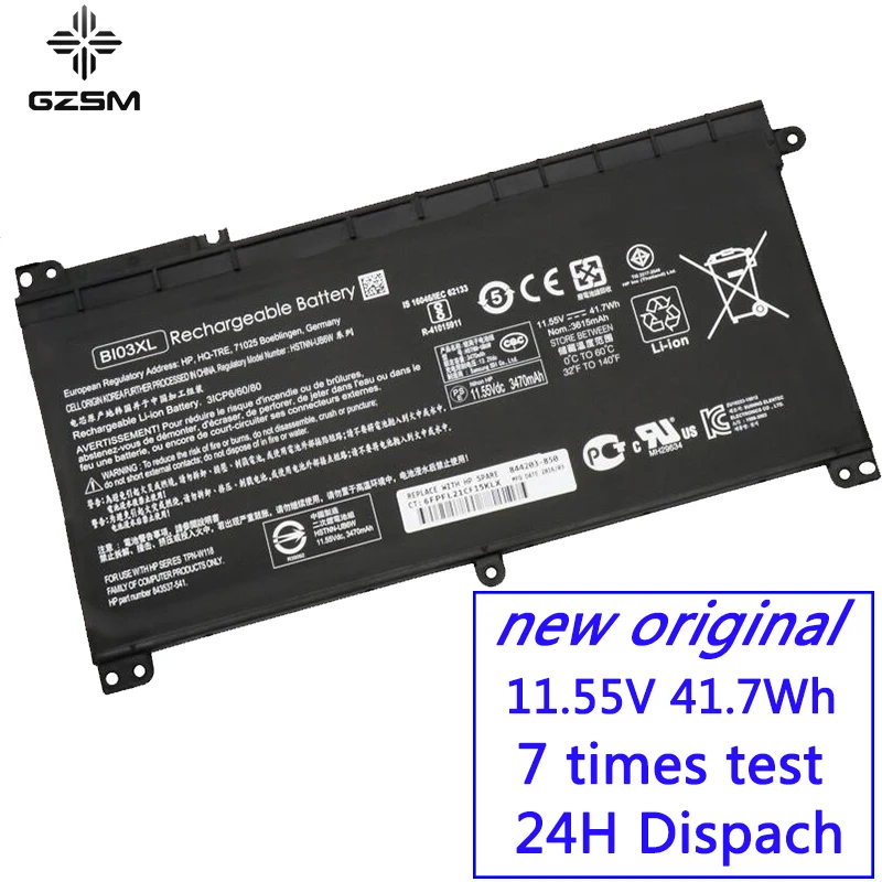 GZSM Аккумулятор для ноутбука BI03XL HP PavilionX360 13 U100TU U113TU HSTNN UB6W TPN W118 843537 541 844203 850