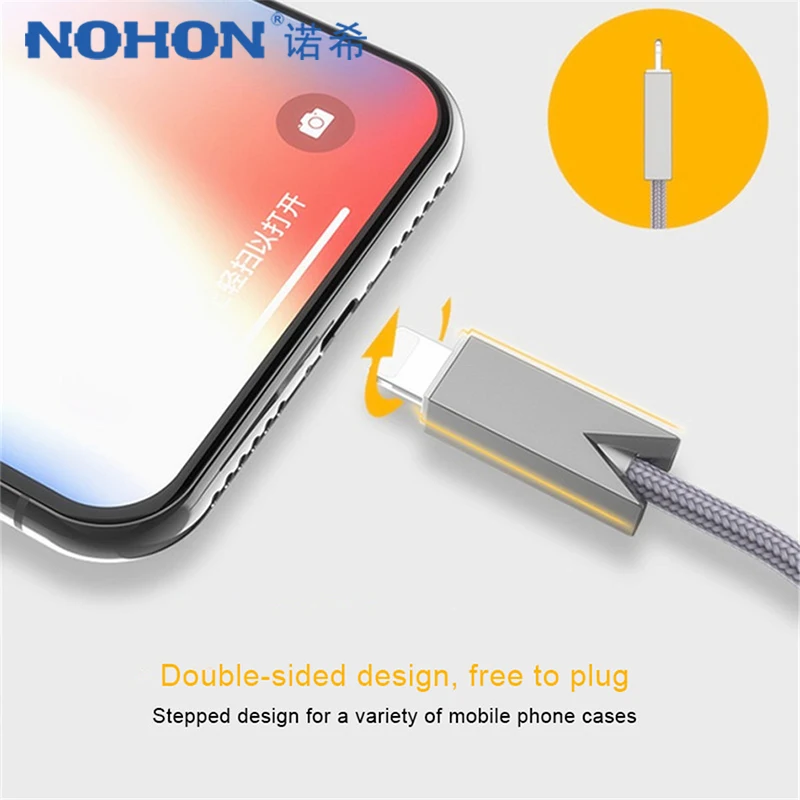 NOHON Быстрая зарядка кабель освещение зарядный Шнур для Apple iPhone X 8 7 6 S плюс XS MAX iOS 9 10