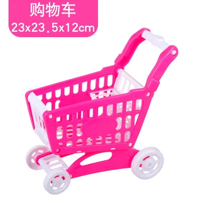 Shopping-Cart Классические игрушки для детей, Обучающие Детские игрушки, разделочная корзина для фруктов и овощей, миниатюрная кухонная посуда - Цвет: Shopping-Cart