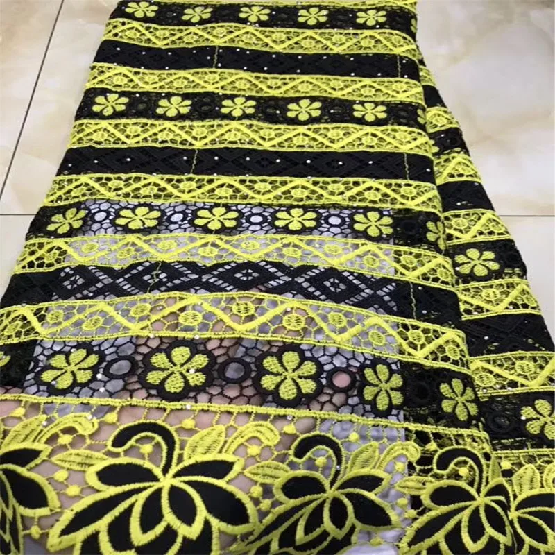2019 New Design Wihte Color Embroidered African Lace Fabric High Quality French Net Guipure Fabrics 5 Yards/lot | Дом и сад