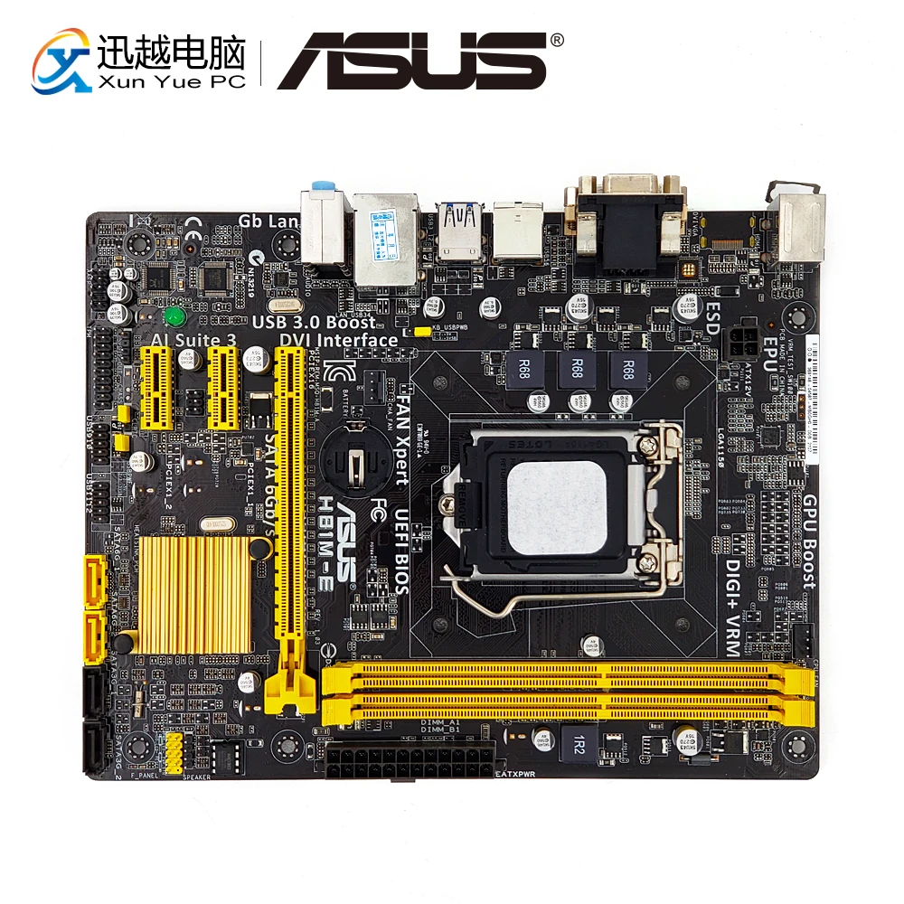 Материнская плата Asus H81M-E H81 LGA 1150 Core i7 i5 i3 DDR3 16G SATA3 USB3.0 Micro-ATX оригинальная б/у материнская плата
