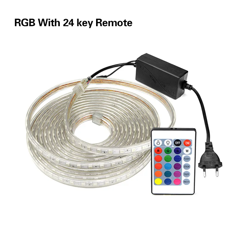 5 м 10 15 20 25 220 В 5050 SMD RGB Светодиодная лента гибкая 60 светодисветодиодный s/M уличный