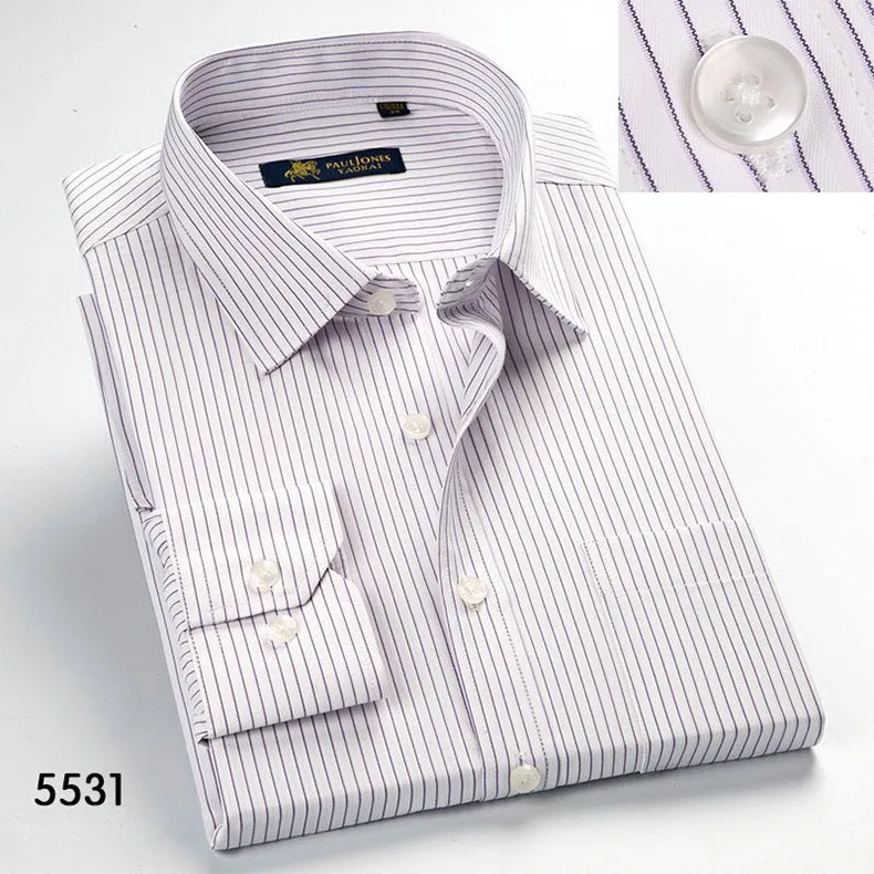 Высокое качество, Новинка лета/весны размера плюс S~ 5xl, полосатые мужские рубашки с длинным рукавом, обычная посадка, не гладить, легкий уход