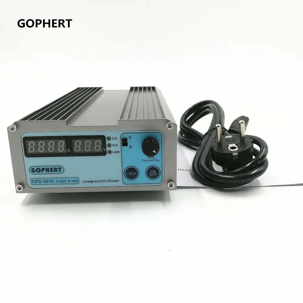 

220V/110V CPS-3010 300W 0-30V/0-10A, Gopher компактный цифровой Регулируемый источник питания постоянного тока